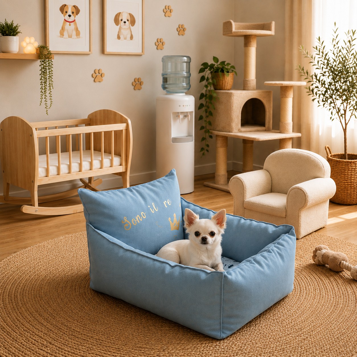 Cuccia Divanetto Artigianale in Cotone per Cani